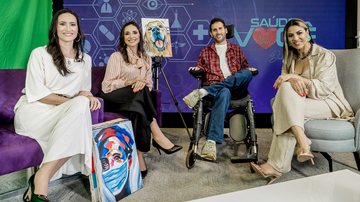 Laura Barros, Catarina Lins, Leandro Portella e Duda Rodrigues no Saúde e Você - Divulgação