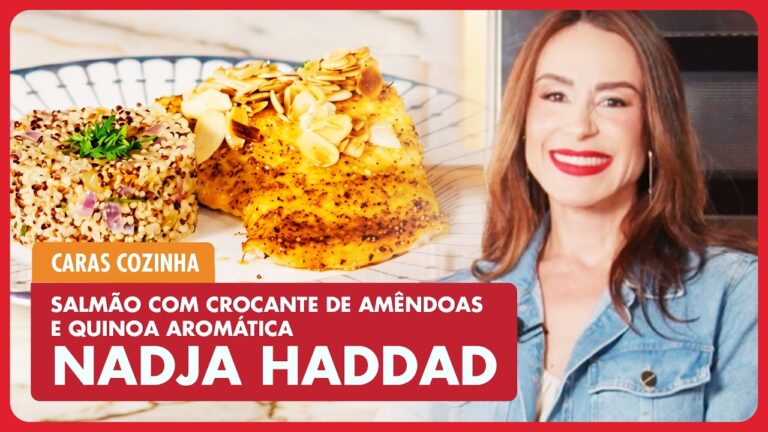 NADJA HADDAD ensina receita de SALMÃO ASSADO COM AMÊNDOAS! | CARAS COZINHA