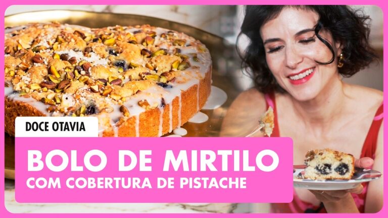 SOFISTICADO: Aprenda a fazer BOLO de MIRTILO com cobertura de PISTACHE! | DOCE OTAVIA